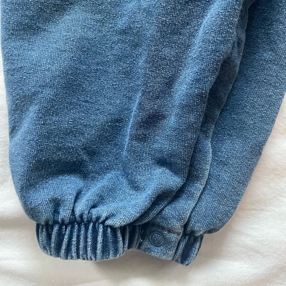 Habitual Kids Denim Like Romper with Ruffles and Bow 18 Months - Picture 7 of 8